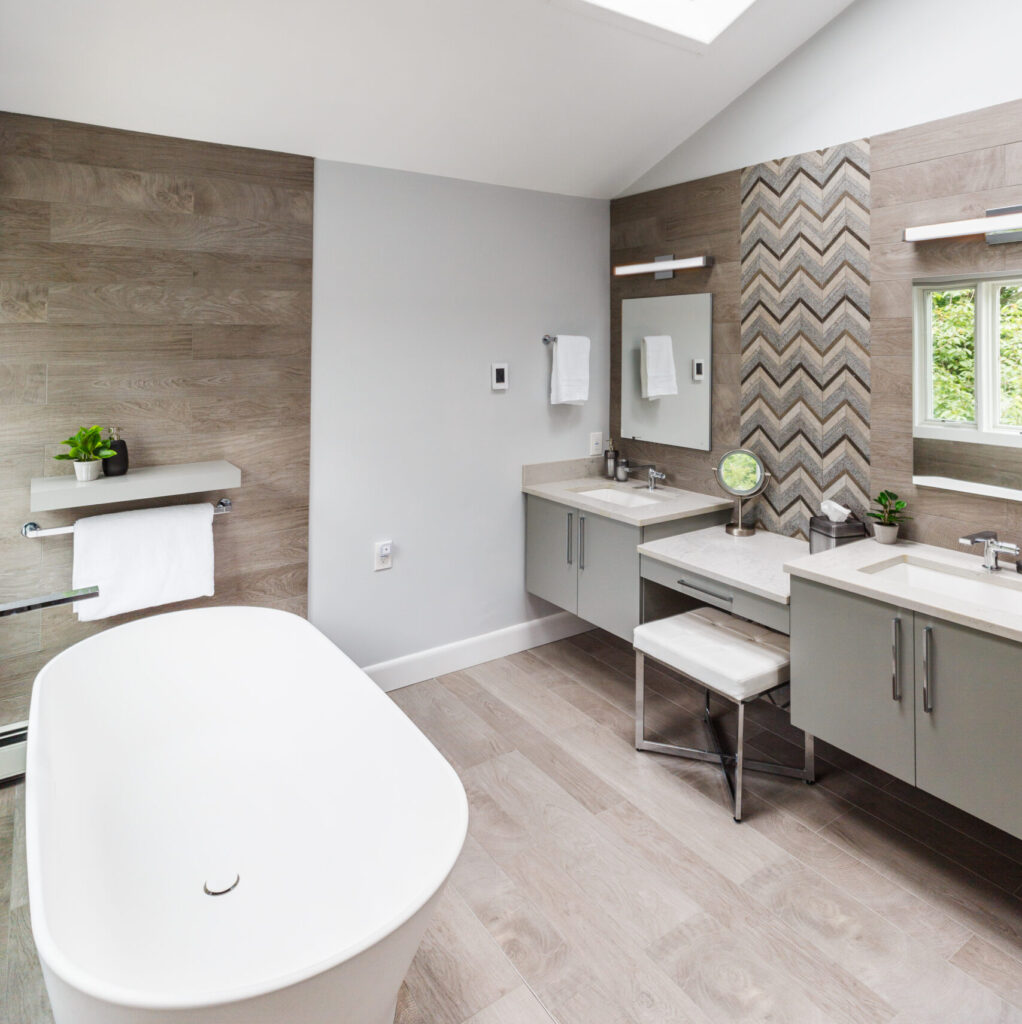 Stylish Gray Modern New Jersey Bathroom
